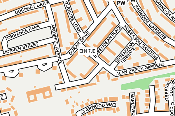 EH4 7JE map - OS OpenMap – Local (Ordnance Survey)