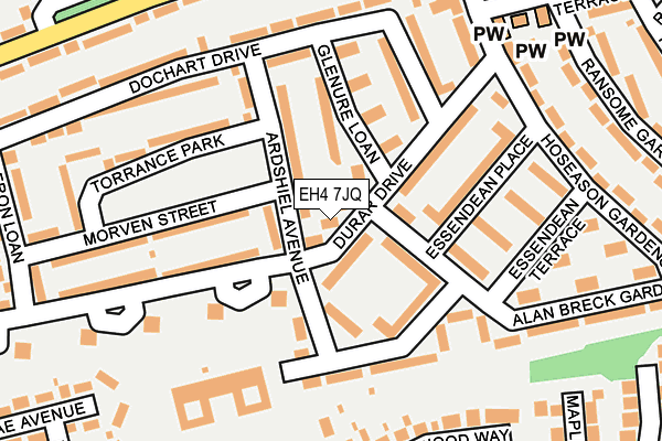 EH4 7JQ map - OS OpenMap – Local (Ordnance Survey)