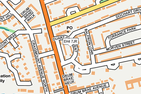 EH4 7JR map - OS OpenMap – Local (Ordnance Survey)