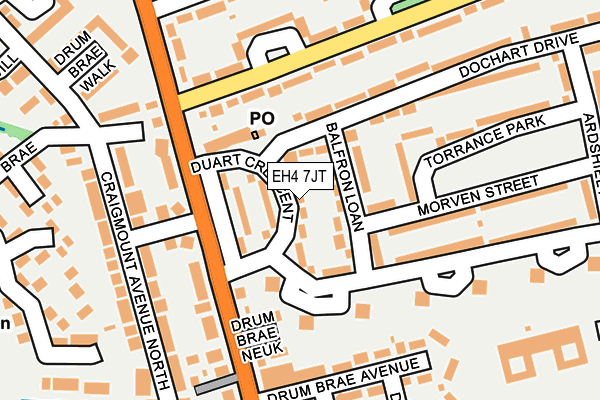 EH4 7JT map - OS OpenMap – Local (Ordnance Survey)