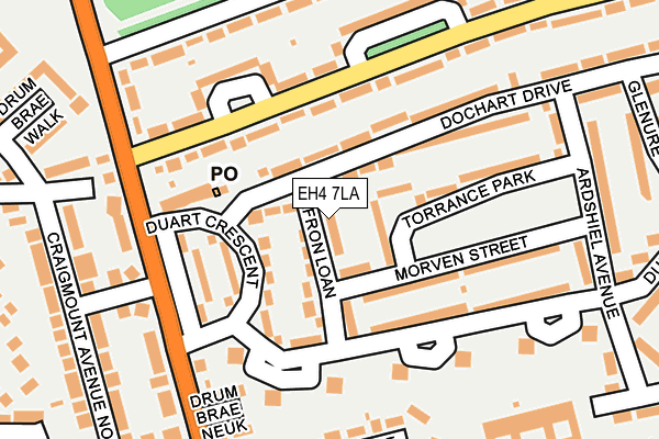 EH4 7LA map - OS OpenMap – Local (Ordnance Survey)