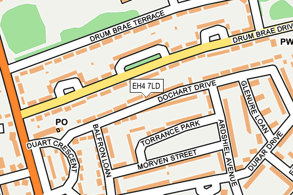 EH4 7LD map - OS OpenMap – Local (Ordnance Survey)