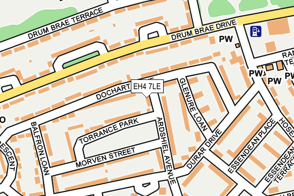 EH4 7LE map - OS OpenMap – Local (Ordnance Survey)