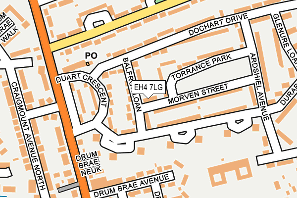 EH4 7LG map - OS OpenMap – Local (Ordnance Survey)