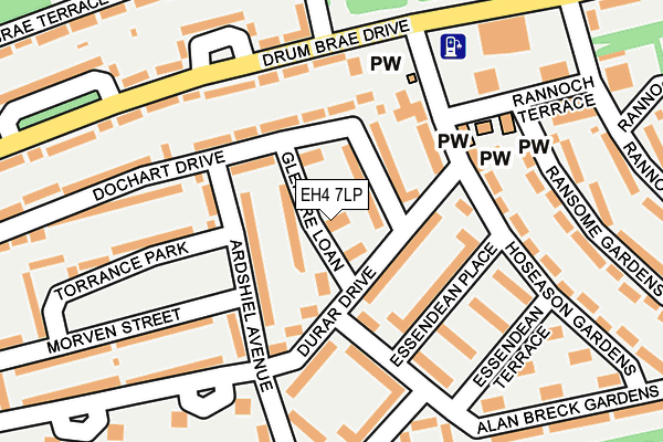 EH4 7LP map - OS OpenMap – Local (Ordnance Survey)