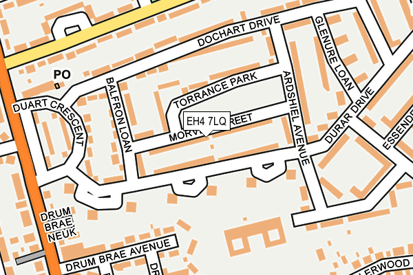 EH4 7LQ map - OS OpenMap – Local (Ordnance Survey)