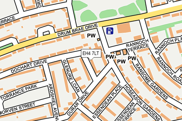 EH4 7LT map - OS OpenMap – Local (Ordnance Survey)