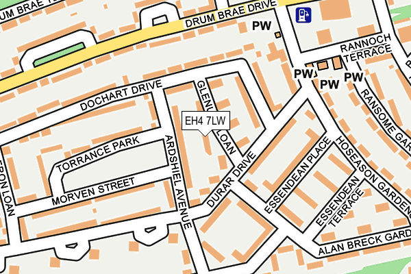 EH4 7LW map - OS OpenMap – Local (Ordnance Survey)