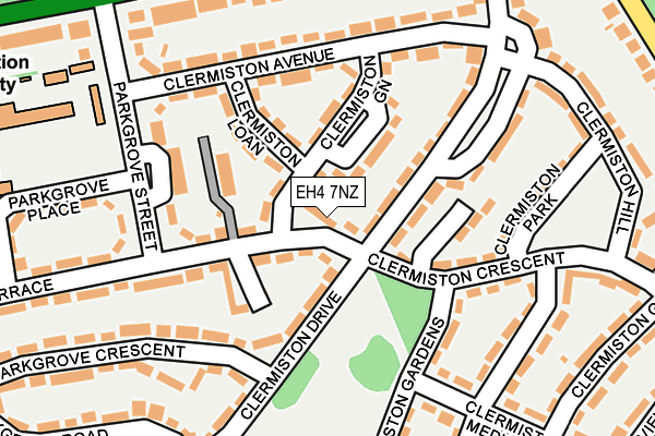 EH4 7NZ map - OS OpenMap – Local (Ordnance Survey)