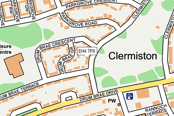 EH4 7PX map - OS OpenMap – Local (Ordnance Survey)