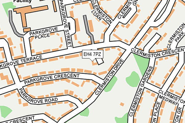 EH4 7PZ map - OS OpenMap – Local (Ordnance Survey)
