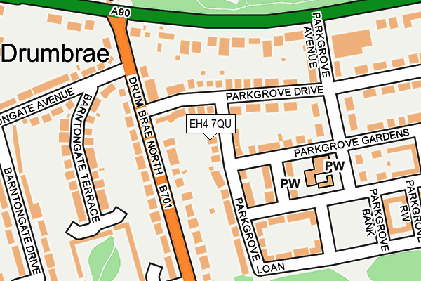 EH4 7QU map - OS OpenMap – Local (Ordnance Survey)