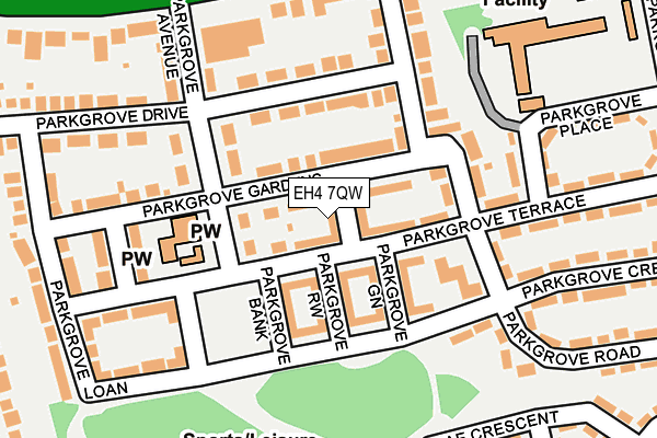 EH4 7QW map - OS OpenMap – Local (Ordnance Survey)