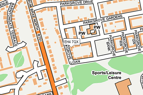EH4 7QX map - OS OpenMap – Local (Ordnance Survey)