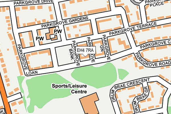 EH4 7RA map - OS OpenMap – Local (Ordnance Survey)