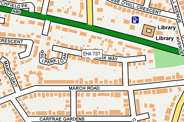 EH4 7ST map - OS OpenMap – Local (Ordnance Survey)