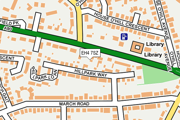EH4 7SZ map - OS OpenMap – Local (Ordnance Survey)