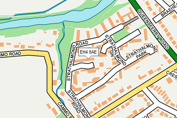 EH4 8AE map - OS OpenMap – Local (Ordnance Survey)