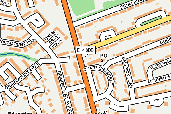 EH4 8DD map - OS OpenMap – Local (Ordnance Survey)