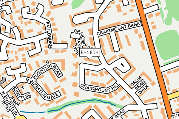 EH4 8DH map - OS OpenMap – Local (Ordnance Survey)
