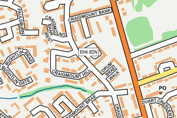 EH4 8DN map - OS OpenMap – Local (Ordnance Survey)