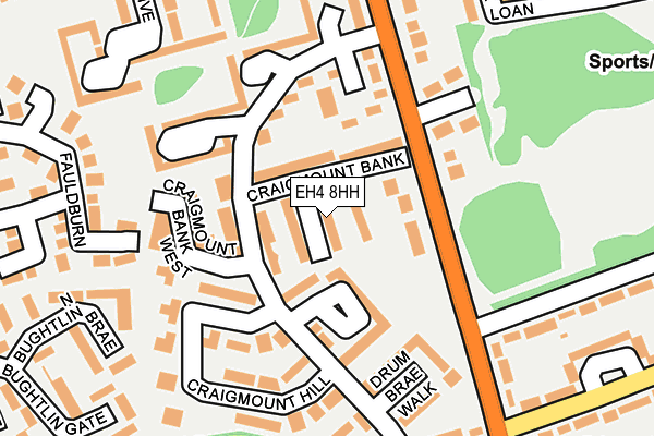 EH4 8HH map - OS OpenMap – Local (Ordnance Survey)