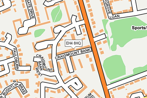 EH4 8HQ map - OS OpenMap – Local (Ordnance Survey)