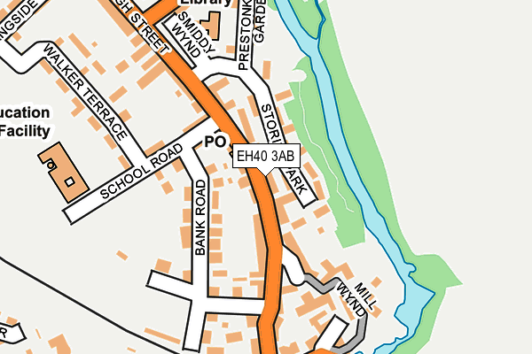 EH40 3AB map - OS OpenMap – Local (Ordnance Survey)