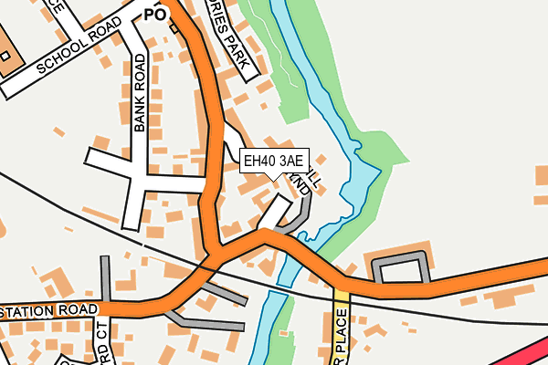 EH40 3AE map - OS OpenMap – Local (Ordnance Survey)