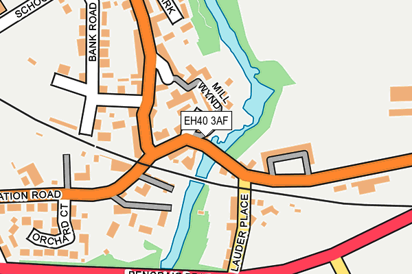 EH40 3AF map - OS OpenMap – Local (Ordnance Survey)