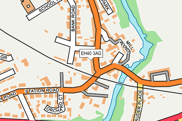 EH40 3AG map - OS OpenMap – Local (Ordnance Survey)