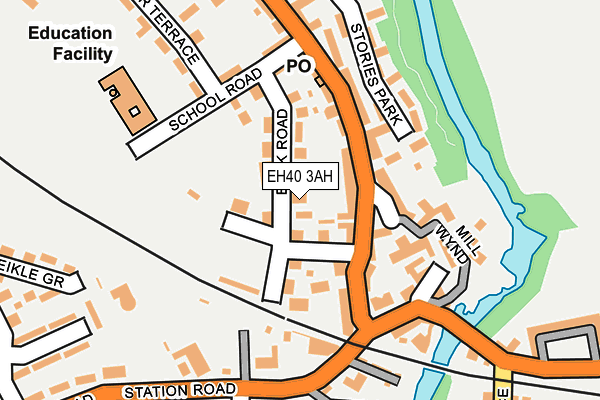 EH40 3AH map - OS OpenMap – Local (Ordnance Survey)