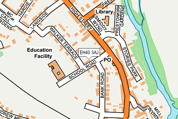 EH40 3AJ map - OS OpenMap – Local (Ordnance Survey)