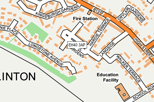 EH40 3AP map - OS OpenMap – Local (Ordnance Survey)