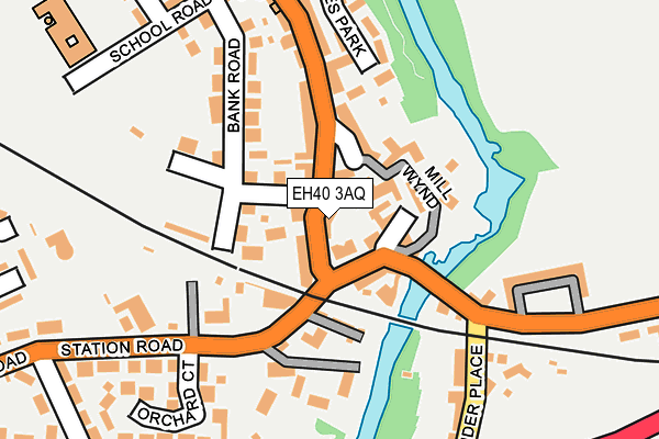 EH40 3AQ map - OS OpenMap – Local (Ordnance Survey)