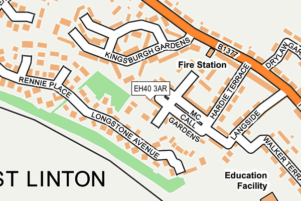 EH40 3AR map - OS OpenMap – Local (Ordnance Survey)