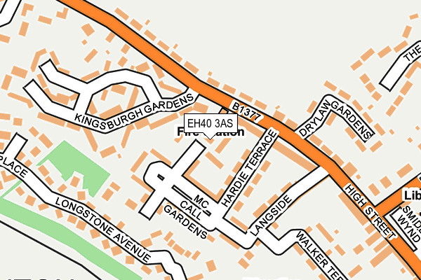 EH40 3AS map - OS OpenMap – Local (Ordnance Survey)