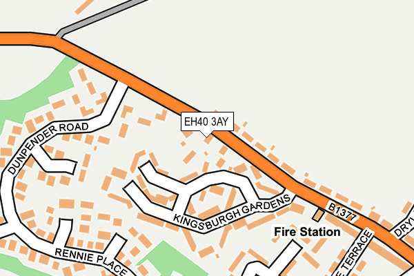EH40 3AY map - OS OpenMap – Local (Ordnance Survey)