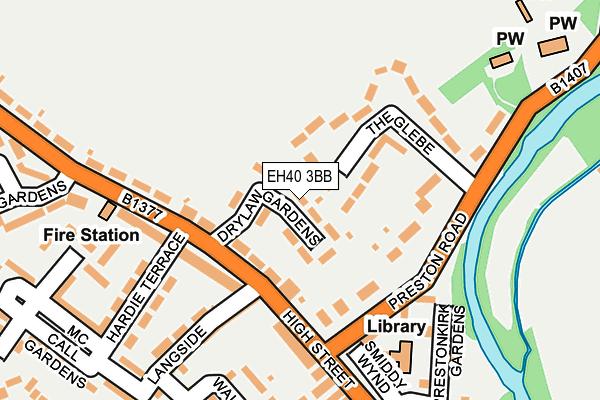 EH40 3BB map - OS OpenMap – Local (Ordnance Survey)