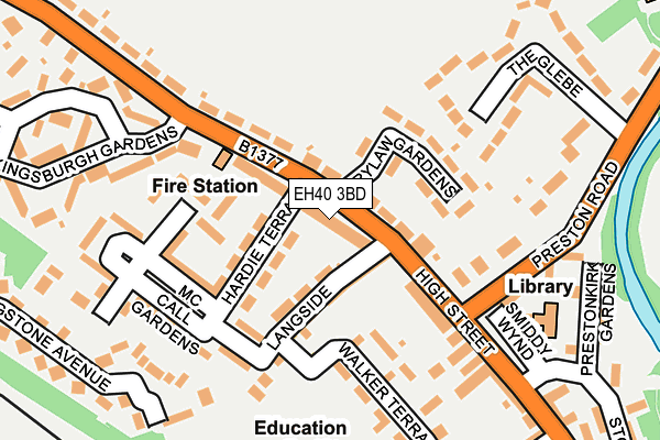 EH40 3BD map - OS OpenMap – Local (Ordnance Survey)