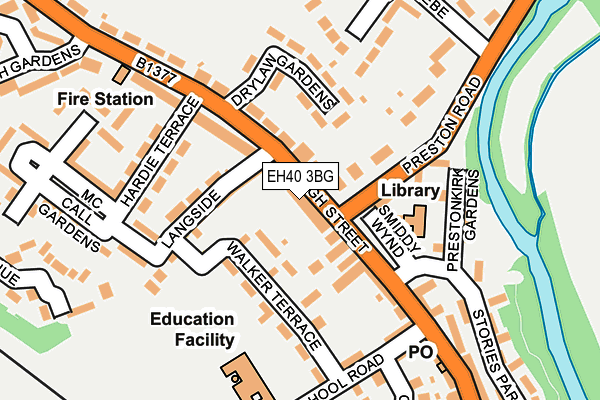 EH40 3BG map - OS OpenMap – Local (Ordnance Survey)