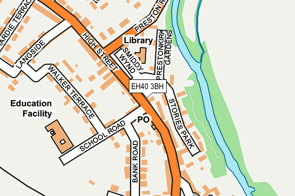 EH40 3BH map - OS OpenMap – Local (Ordnance Survey)