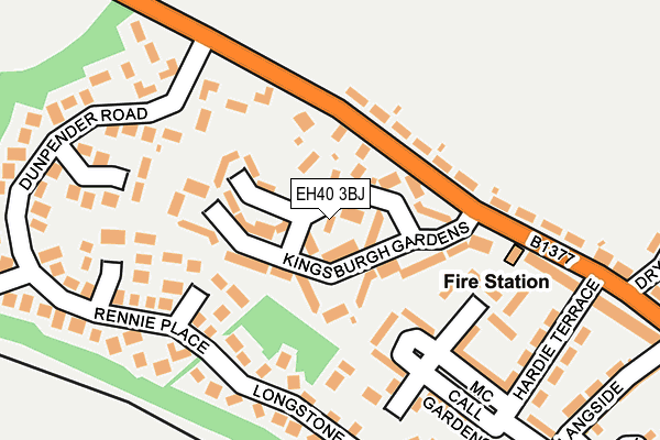 EH40 3BJ map - OS OpenMap – Local (Ordnance Survey)