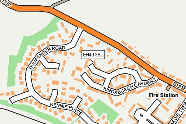 EH40 3BL map - OS OpenMap – Local (Ordnance Survey)