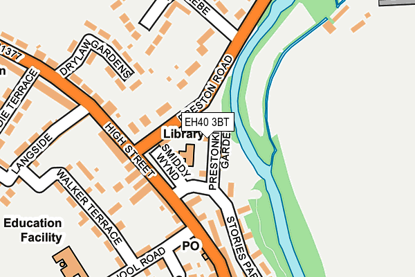 EH40 3BT map - OS OpenMap – Local (Ordnance Survey)