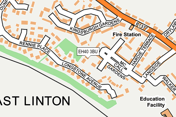 EH40 3BU map - OS OpenMap – Local (Ordnance Survey)