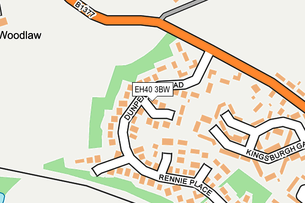 EH40 3BW map - OS OpenMap – Local (Ordnance Survey)