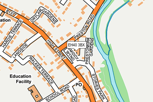 EH40 3BX map - OS OpenMap – Local (Ordnance Survey)
