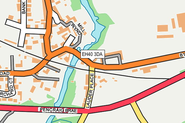 EH40 3DA map - OS OpenMap – Local (Ordnance Survey)