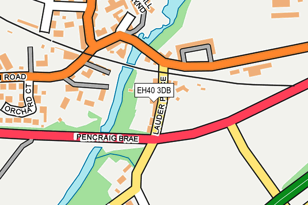 EH40 3DB map - OS OpenMap – Local (Ordnance Survey)